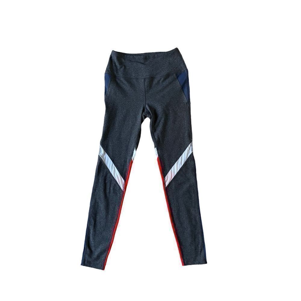 Bandier x Splits59 Red Blue Grey leggings sz small​​​​​